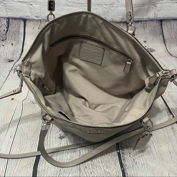 Coach Kelsey Pebbled Leather Crossbody Satchel F34494 - Picture 5 of 12